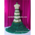 Vestido de boda musulmán verde árabe del vestido de boda de las mujeres musulmanas del vestido de noche de la señora de la manera